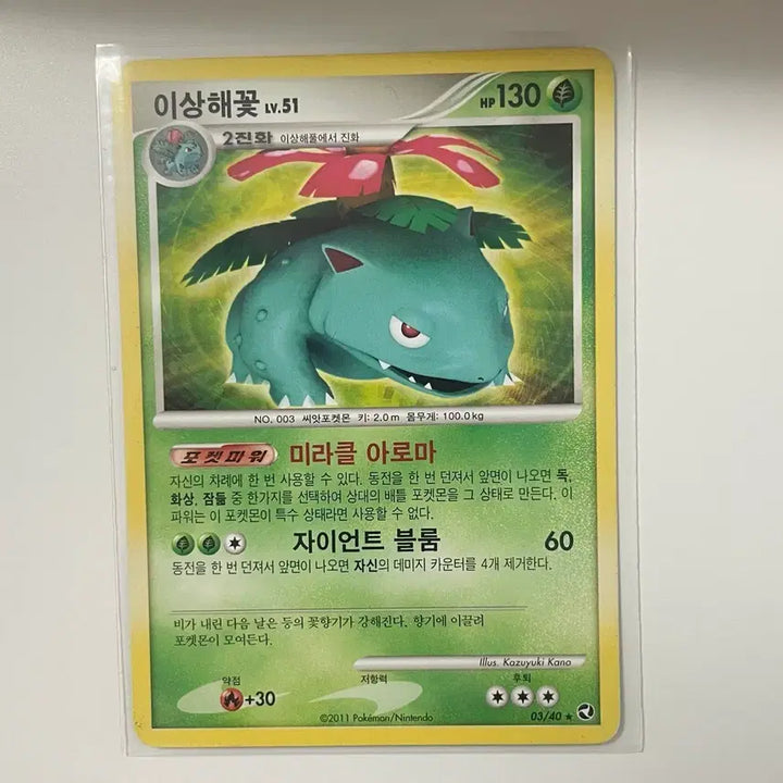 [BUNJANG] Pokemon Card DP 2011 Venusaur - Excellent Condition / A급 포켓몬카드 dp 2011 이상해꽃