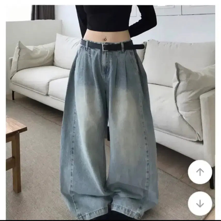 [BUNJANG] Ablie Wide Leg Jeans / 에이블리 와이드청바지