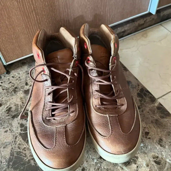 [BUNJANG] Camper Leather Sneakers Brown / 캠퍼 가죽 갈색 신발