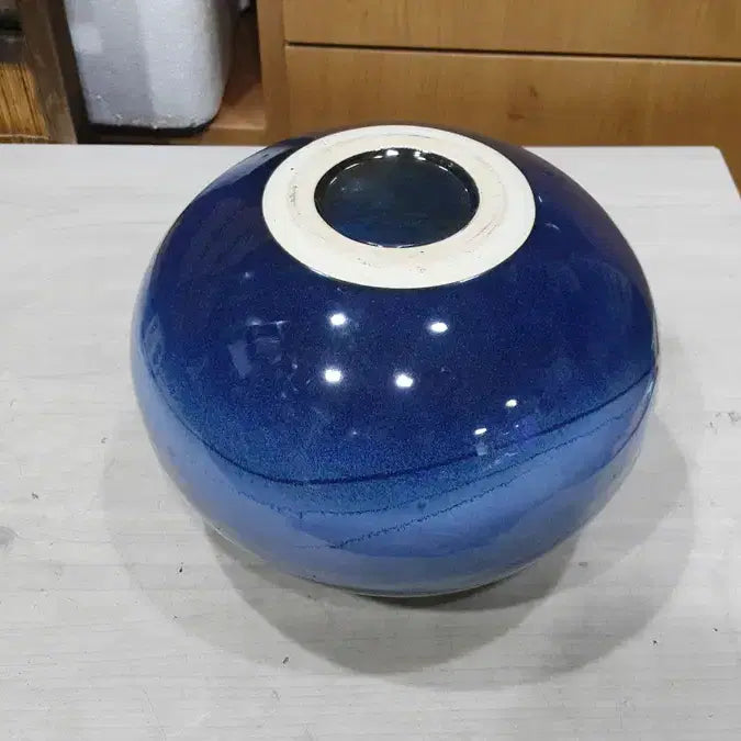 [BUNJANG] Cobalt Blue Japanese Ceramic Vase (1960s) / 코발트색 일본 도자기- 화물만!!