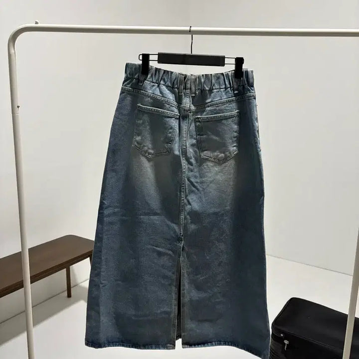 [BUNJANG] Light Wash Long Skirt L / 연청 롱스커트 새상품 L