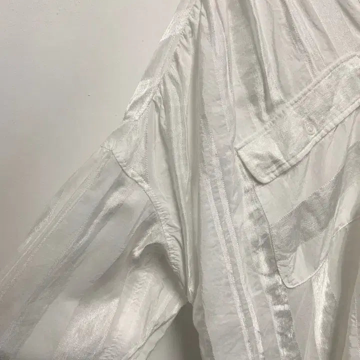 [BUNJANG] Vintage Gene Heavens Loose Fit Striped Shirt / 빈티지 GENE HEAVENS 루즈핏 셔츠