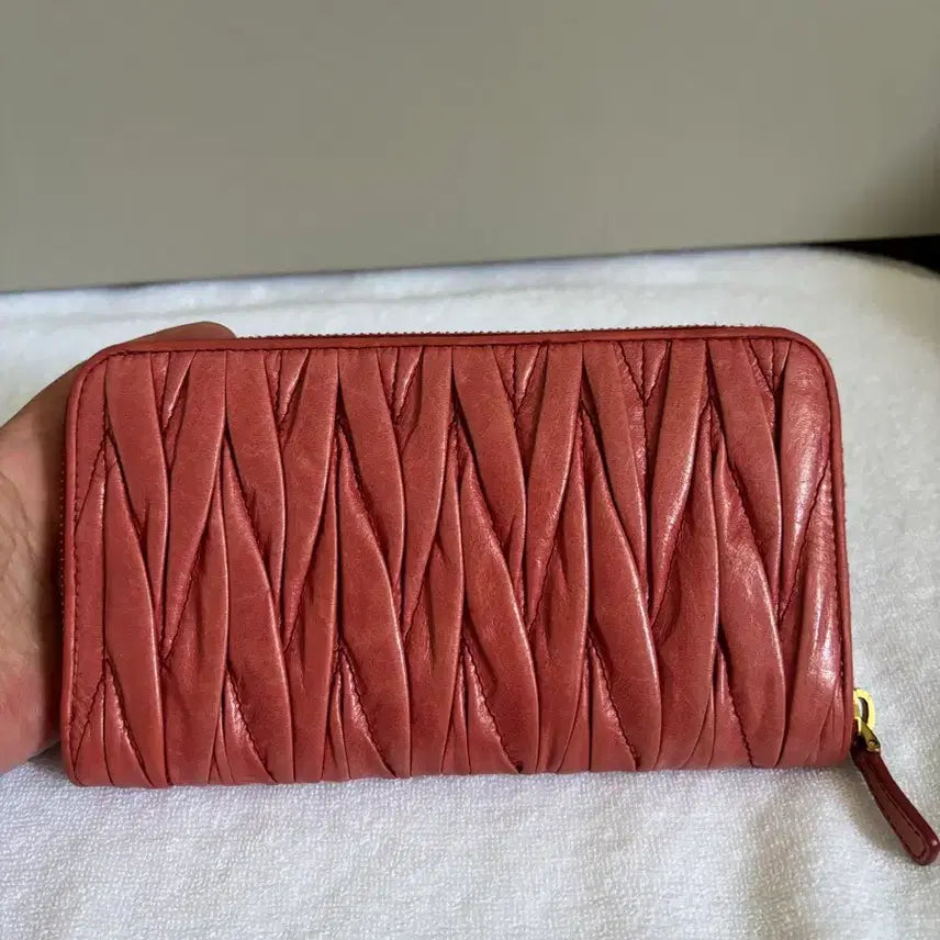 [BUNJANG] Miu Miu Pink Long Wallet / 미우미우 장지갑 정품