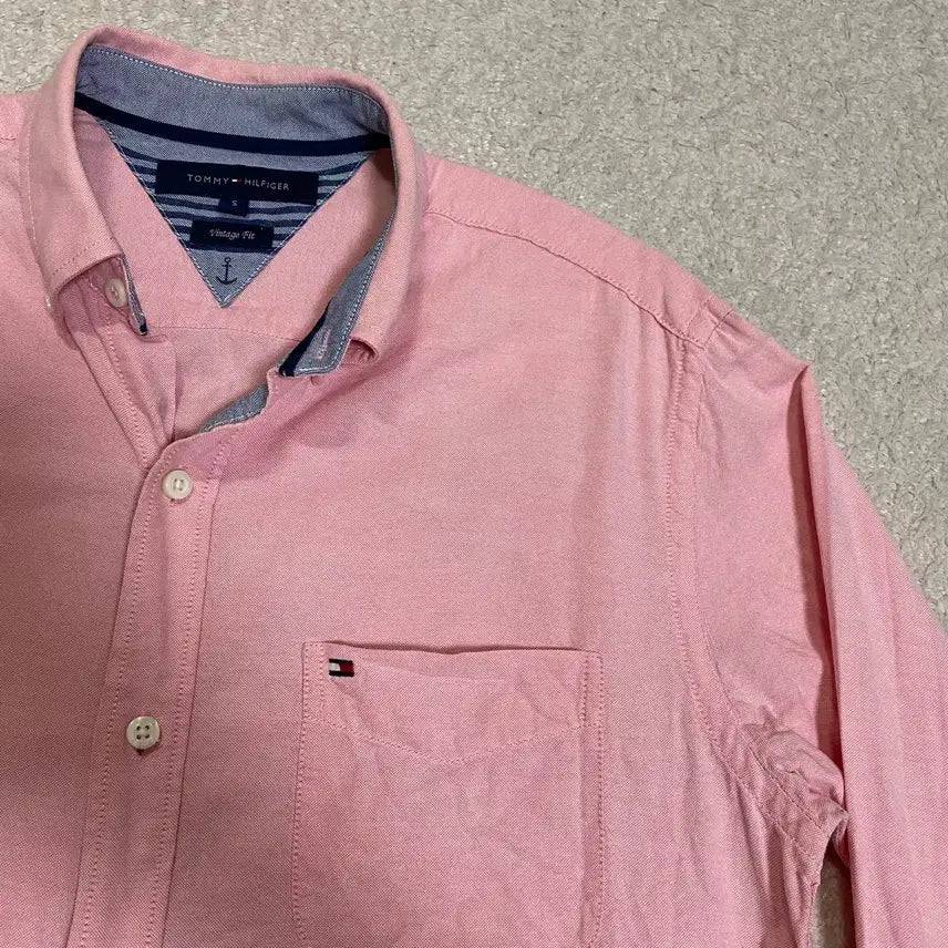 [BUNJANG] Tommy Hilfiger Pink Shirt Vintage Fit Size S / 타미힐피거 핑크 셔츠 빈티지핏 s