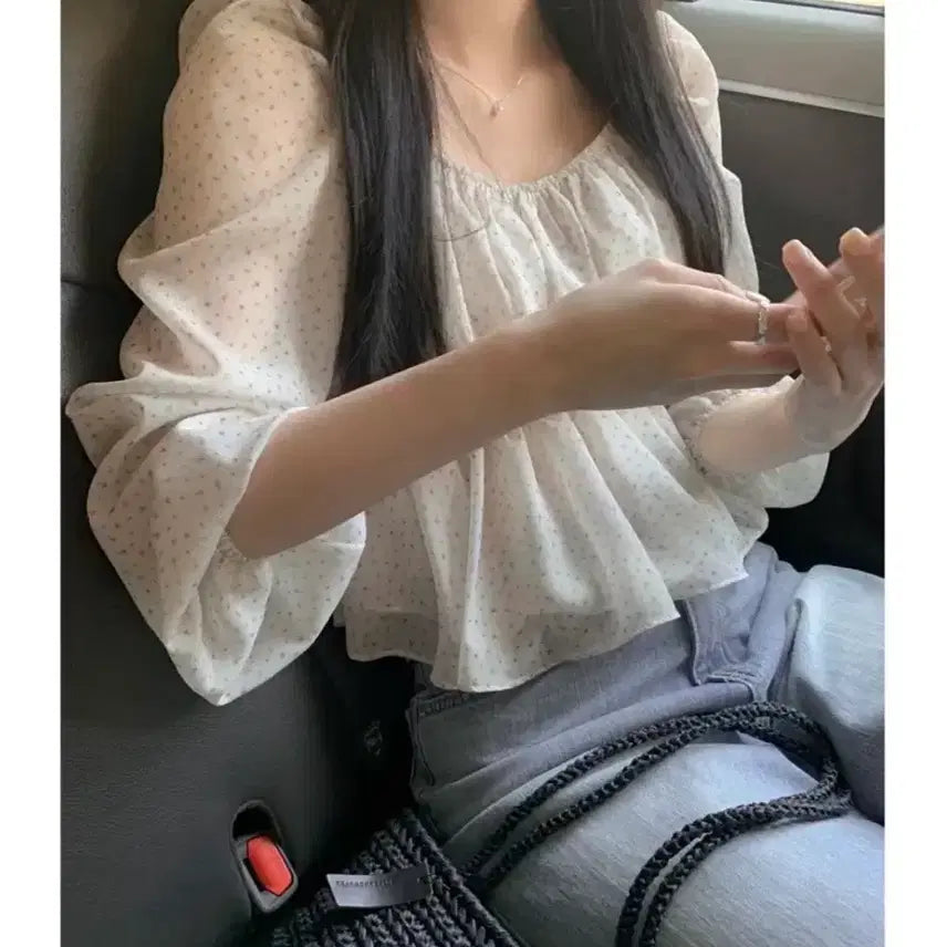 [BUNJANG] Monoph Shirring Blouse / 모너프 셔링 블라우스