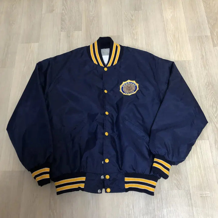 [BUNJANG] Vintage 90s Holloway USA Navy Varsity Jacket / L) 90&