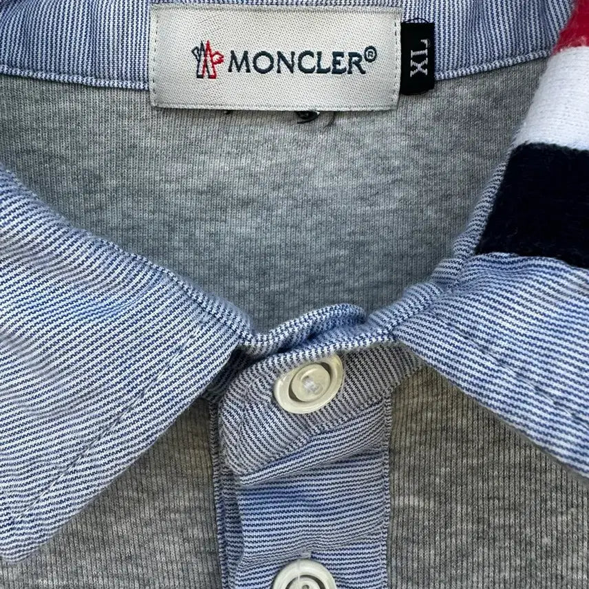 [BUNJANG] Moncler Tricolor Piqué Polo Shirt / MONCLER Tricolor Polo