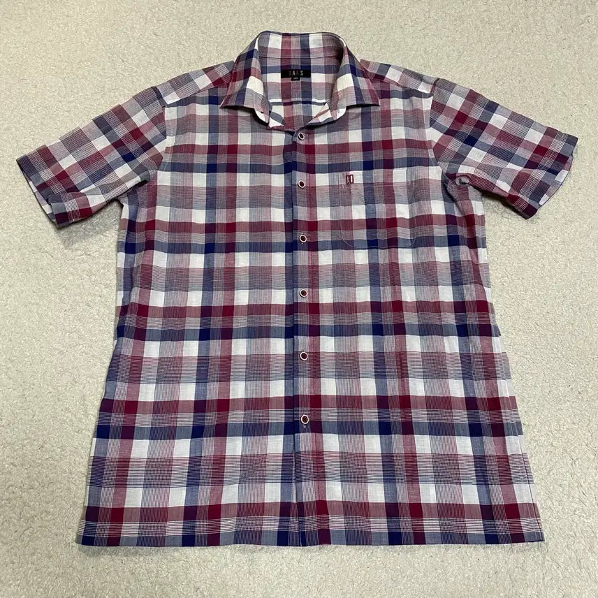 [BUNJANG] DAKS Check Short Sleeve Shirt Size 105 / DAKS 닥스 체크 반팔 셔츠 105