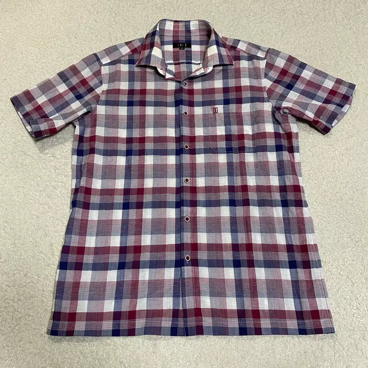 [BUNJANG] DAKS Check Short Sleeve Shirt Size 105 / DAKS 닥스 체크 반팔 셔츠 105