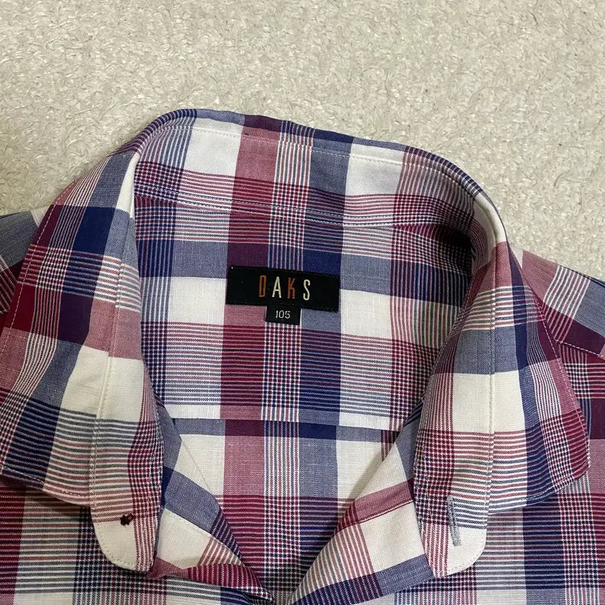 [BUNJANG] DAKS Check Short Sleeve Shirt Size 105 / DAKS 닥스 체크 반팔 셔츠 105