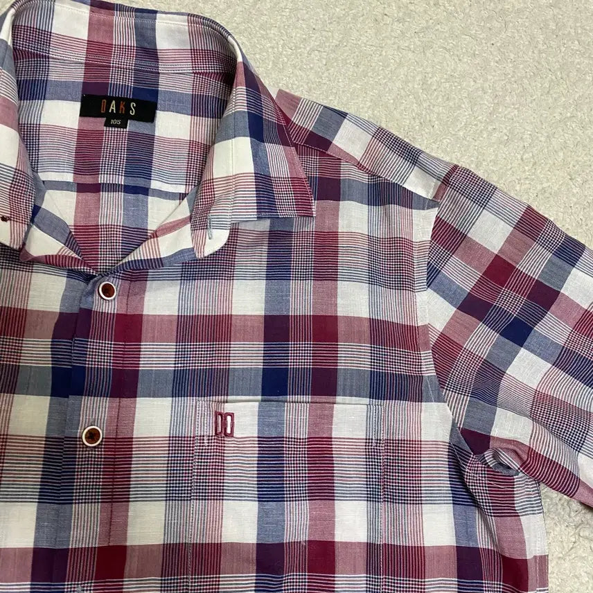 [BUNJANG] DAKS Check Short Sleeve Shirt Size 105 / DAKS 닥스 체크 반팔 셔츠 105
