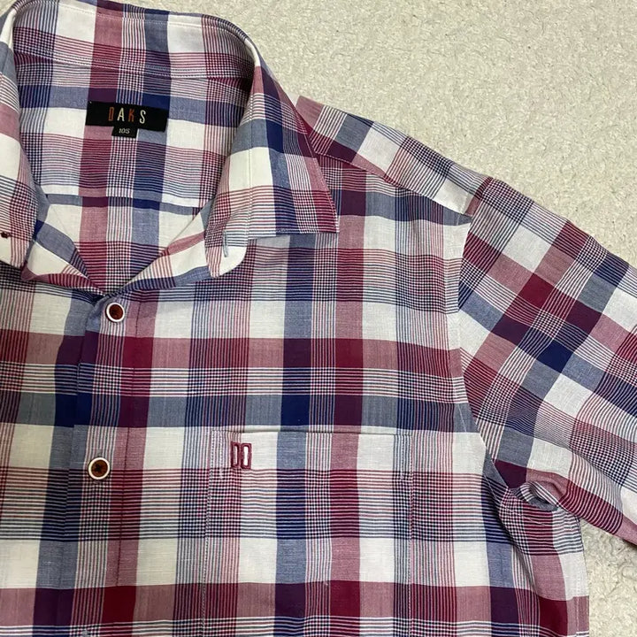 [BUNJANG] DAKS Check Short Sleeve Shirt Size 105 / DAKS 닥스 체크 반팔 셔츠 105