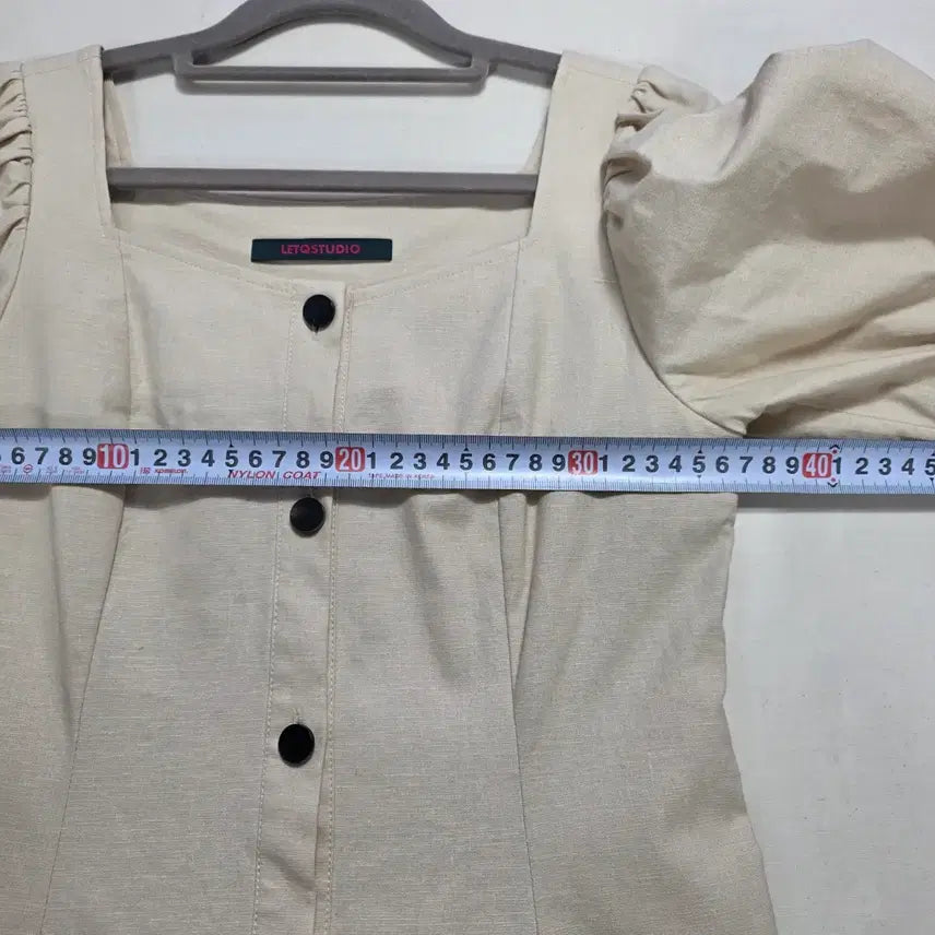 [BUNJANG] LETQSTUDIO Linen Puff Long Dress Beige S / 1233 LETQSTUDIO 린넨 퍼프 롱원피스 베이지 S사이즈 하객룩