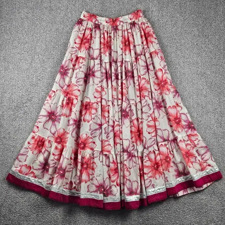 [BUNJANG] Vintage Floral Pattern Long Skirt OS / 빈티지 롱 스커트 ( OS ) / 12148