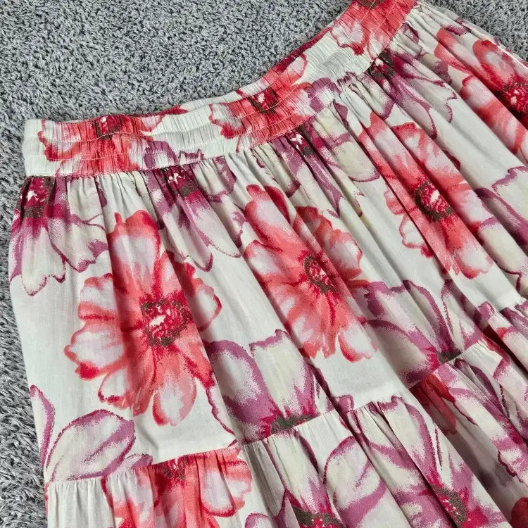 [BUNJANG] Vintage Floral Pattern Long Skirt OS / 빈티지 롱 스커트 ( OS ) / 12148