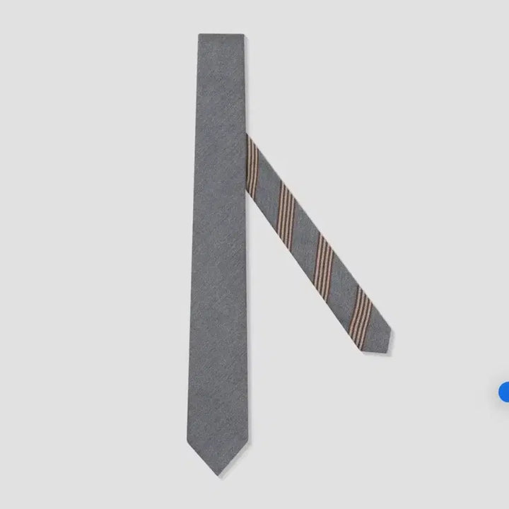 [BUNJANG] Atelier Del Dio Italian Regimental Double Tie (Silver) / 아틀리에 델디오 이탈리안 레지멘탈 더블 타이 (SILVER)