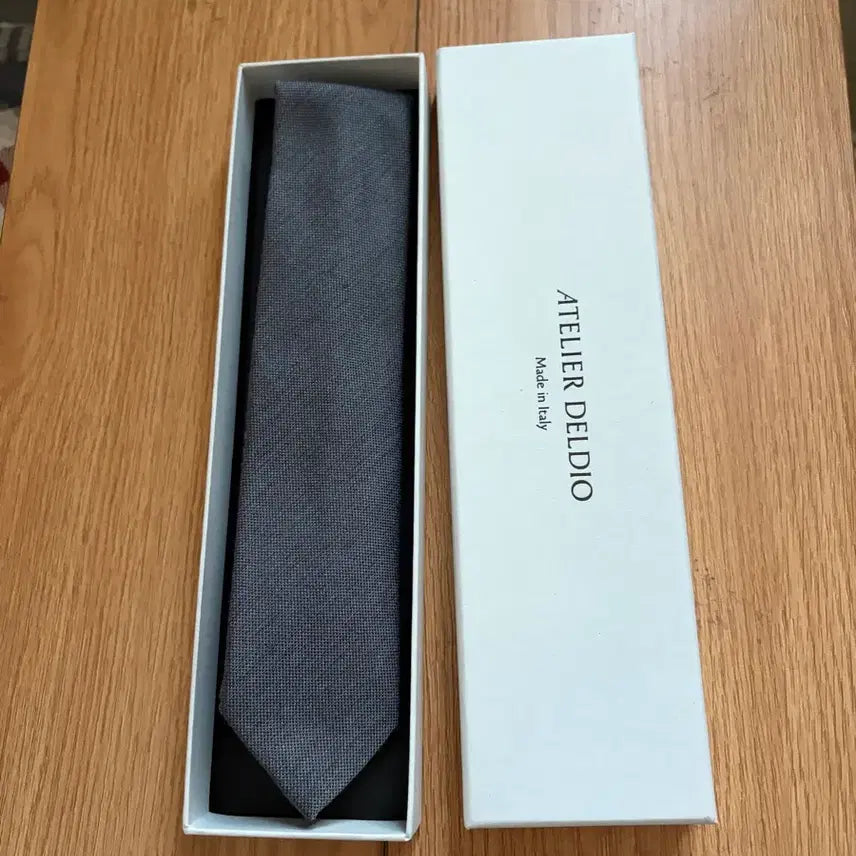 [BUNJANG] Atelier Del Dio Italian Regimental Double Tie (Silver) / 아틀리에 델디오 이탈리안 레지멘탈 더블 타이 (SILVER)