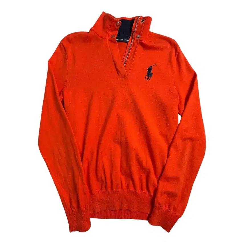 [BUNJANG] Polo Ralph Lauren Golf Knit Half Zip-Up Orange / 폴로 랄프로렌 골프 니트 반집업 오렌지