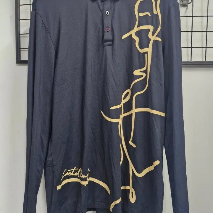 [BUNJANG] Castelbajac Golf Functional Long Sleeve Polo Shirt / 100L 까스텔바작 골프 기능성 카라 긴팔티.