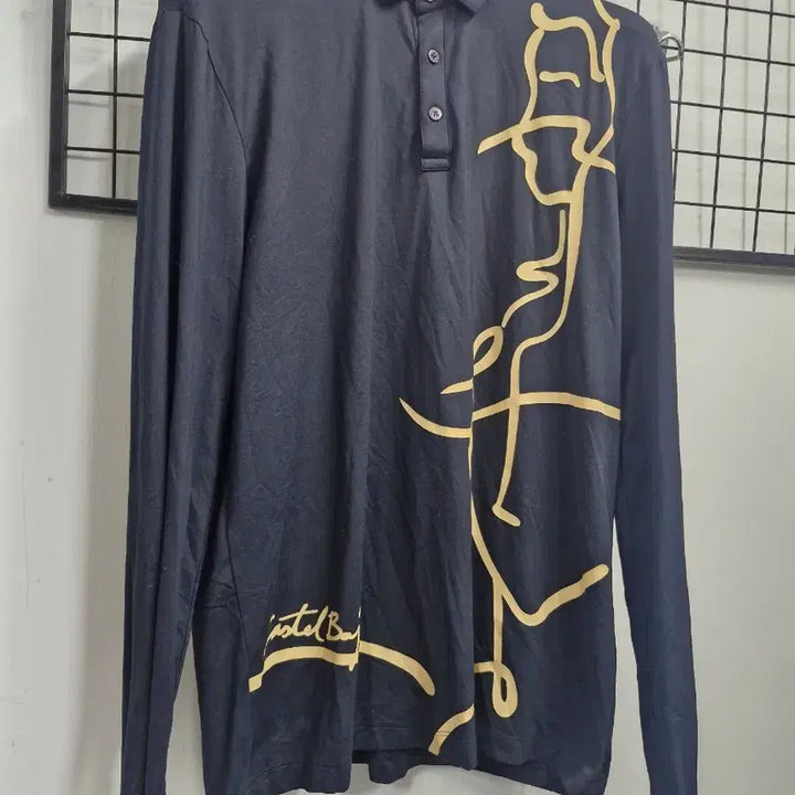 [BUNJANG] Castelbajac Golf Functional Long Sleeve Polo Shirt / 100L 까스텔바작 골프 기능성 카라 긴팔티.