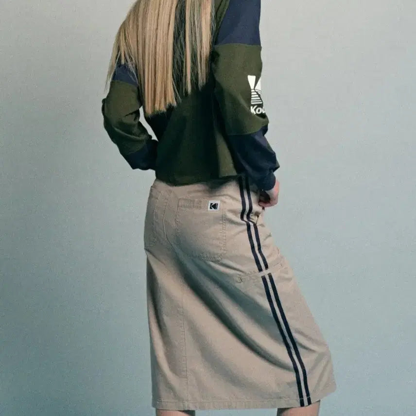 [BUNJANG] H&amp;M Side Stripe Cargo Skirt / 사이드 스트라이프 카고 스커트(H&amp;M)