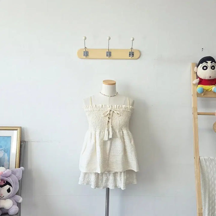 [BUNJANG] Zara Ivory Banding Bustier Top / 빈티지 만원샵 ZARA 아이보리 밴딩 뷔스티에