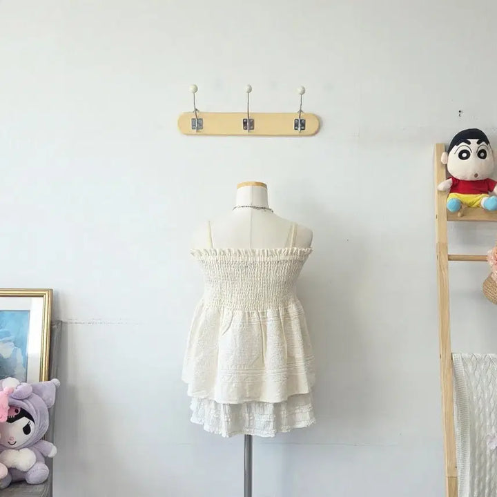 [BUNJANG] Zara Ivory Banding Bustier Top / 빈티지 만원샵 ZARA 아이보리 밴딩 뷔스티에