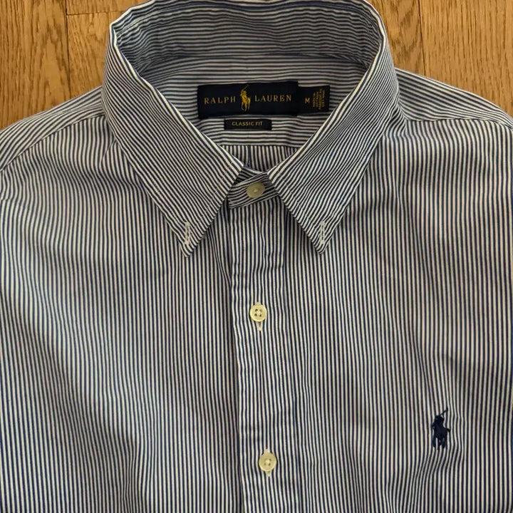 [BUNJANG] Ralph Lauren Blue Stripe Shirt / 랄프로렌 블루 스트라이프 셔츠