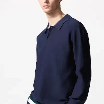 [BUNJANG] Uniqlo Washable 3D Knit Polo Navy / 유니클로 워셔블3D니트폴로