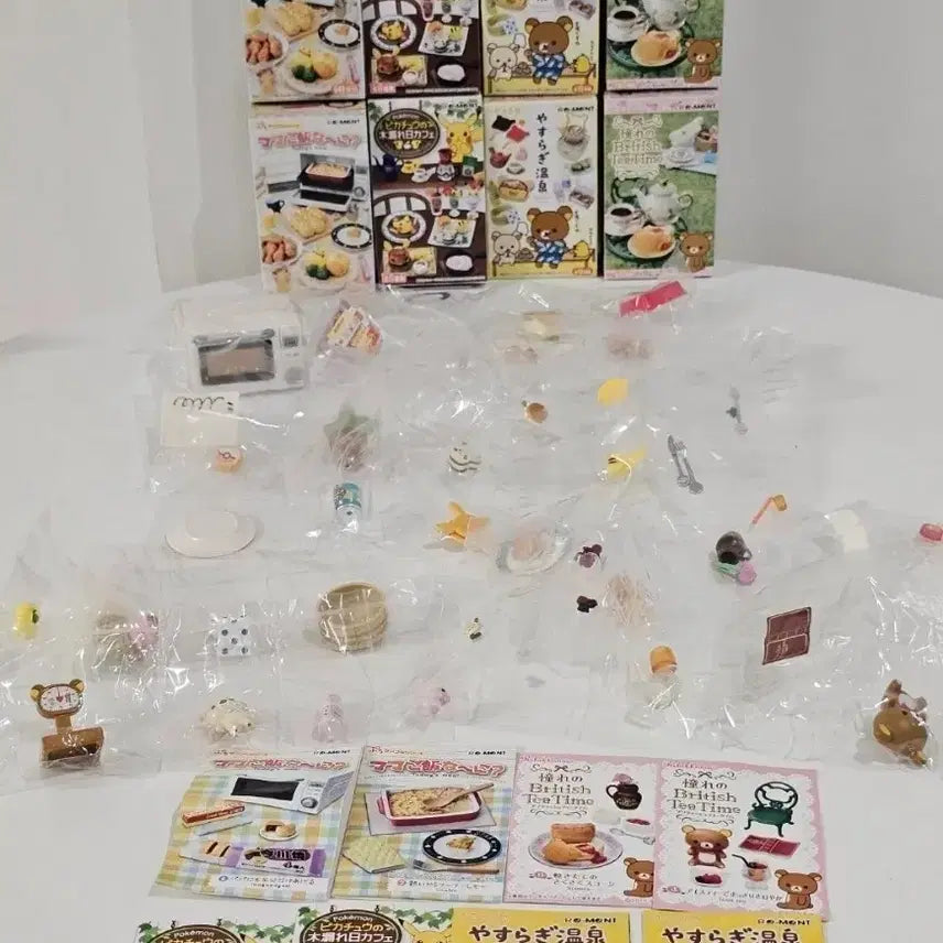 [BUNJANG] Re-Ment Miniature Set Pikachu Rilakkuma 8 Types / 리멘트 식완 피카츄 리락쿠마 미니어처8종