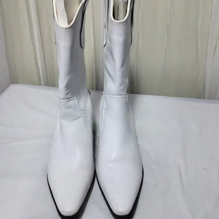 [BUNJANG] White Western Boots - Women&