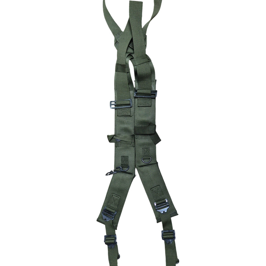 [BUNJANG] Korean Military Old Style Synthetic Fiber Backpack Straps Suspenders Gear / 국군 구형 화섬 배낭끈 멜빵 군장 전투복 (FREE)