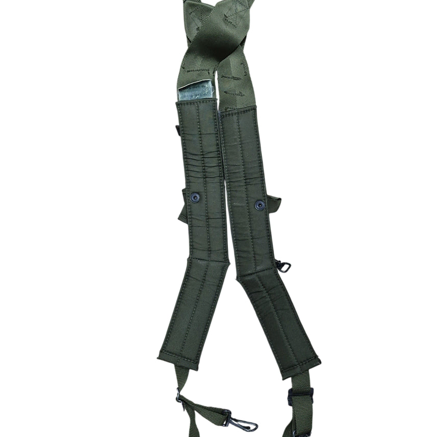 [BUNJANG] Korean Military Old Style Synthetic Fiber Backpack Straps Suspenders Gear / 국군 구형 화섬 배낭끈 멜빵 군장 전투복 (FREE)