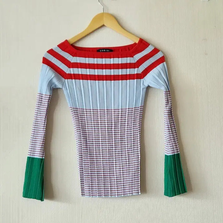 [BUNJANG] EGOIST Pleated Stripe Knit / 에고이스트 주름조직 스트라이프 니트