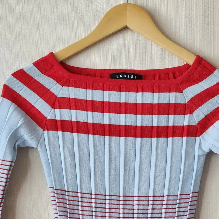 [BUNJANG] EGOIST Pleated Stripe Knit / 에고이스트 주름조직 스트라이프 니트