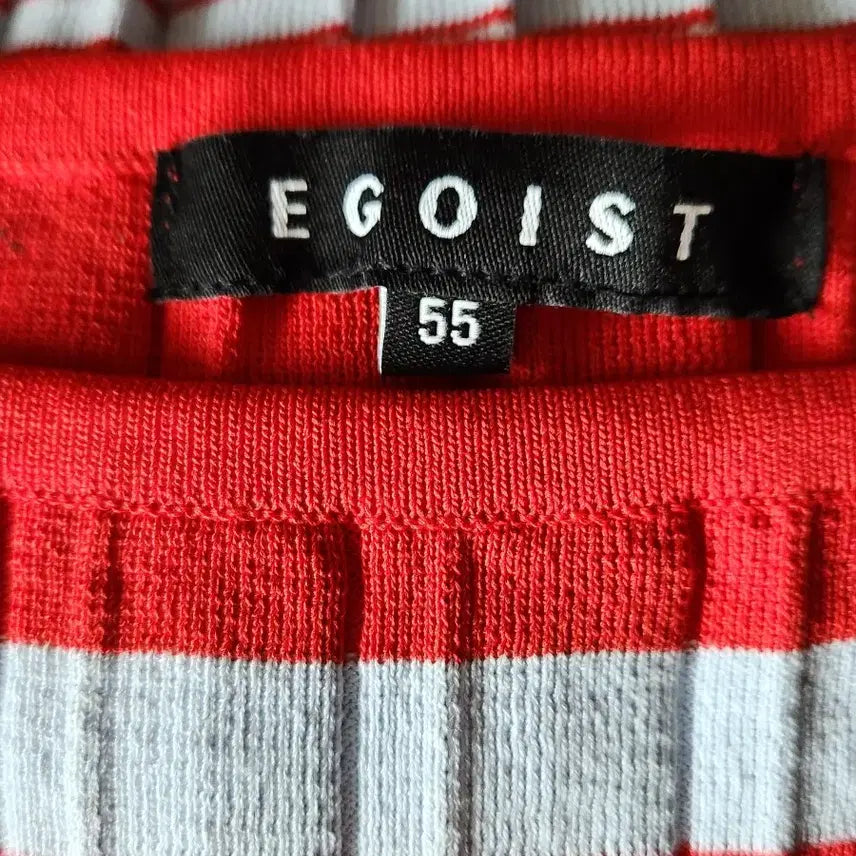 [BUNJANG] EGOIST Pleated Stripe Knit / 에고이스트 주름조직 스트라이프 니트