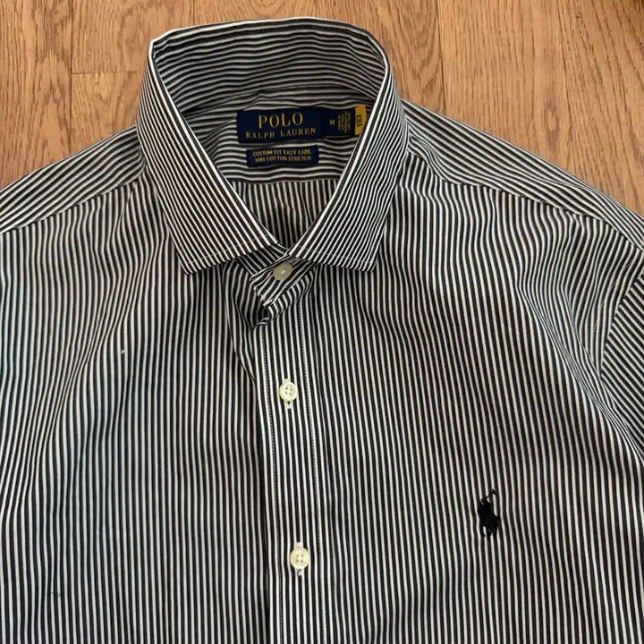 [BUNJANG] Polo Ralph Lauren Gray Stripe Shirt / 폴로 랄프로렌 그레이 스트라이프 셔츠