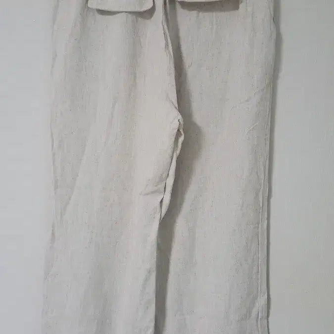 [BUNJANG] Linen Blend Wide Banding Pants Oatmeal / 린넨 와이드 밴딩 팬츠 오트밀 구77