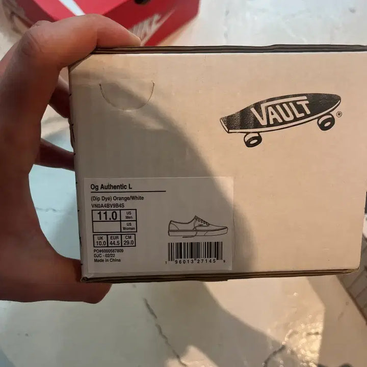 [BUNJANG] Vans Vault Authentic Orange Sneakers / [290] 반스 볼트 어센틱