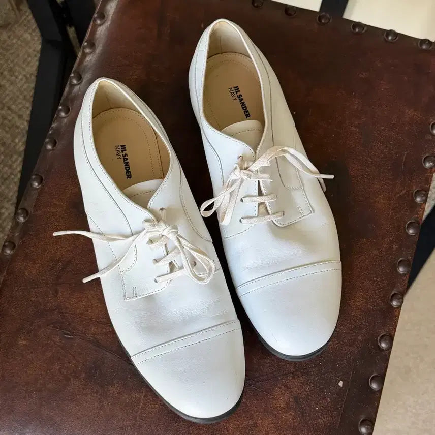 [BUNJANG] Jil Sander White Leather Loafers / 질샌더 화이트 레더 로퍼