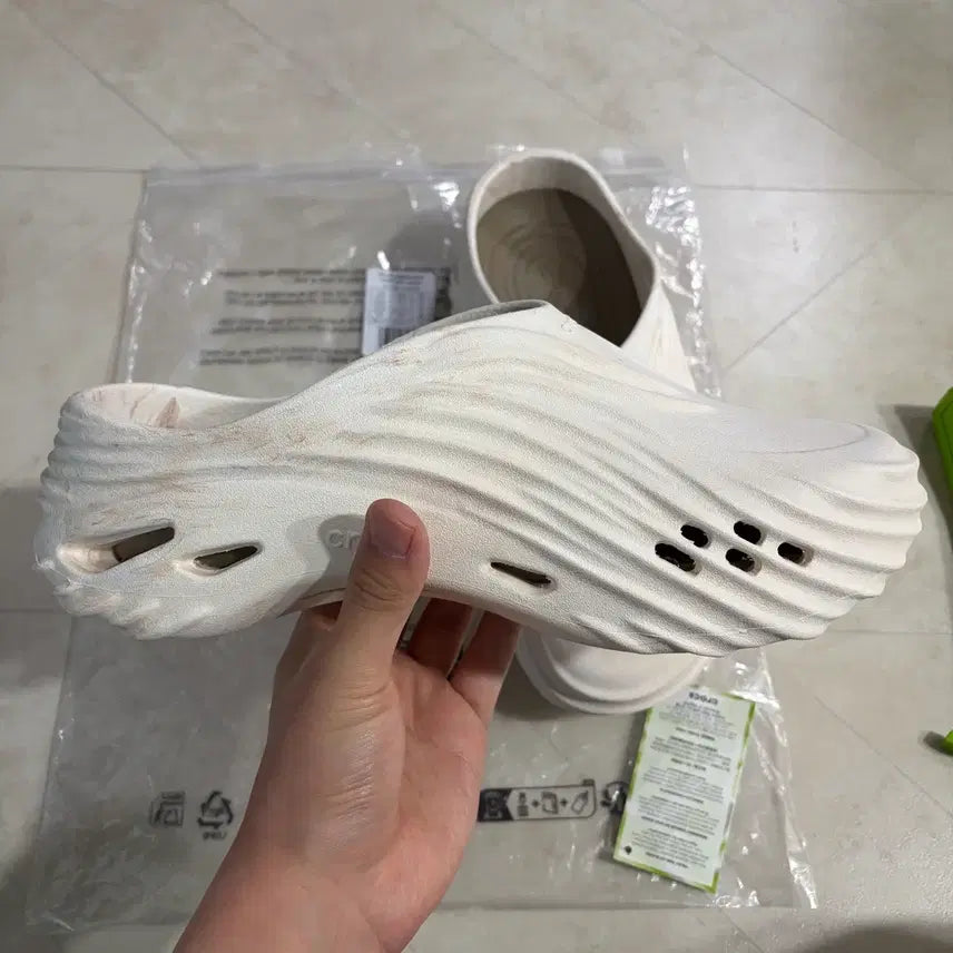 [BUNJANG] Crocs Eco Wave Clog Watercolor Marbled Bone Multi (Size 290) / 새상품(290)크록스 에코 웨이브 클로그 워터컬러 마블드 본 멀티