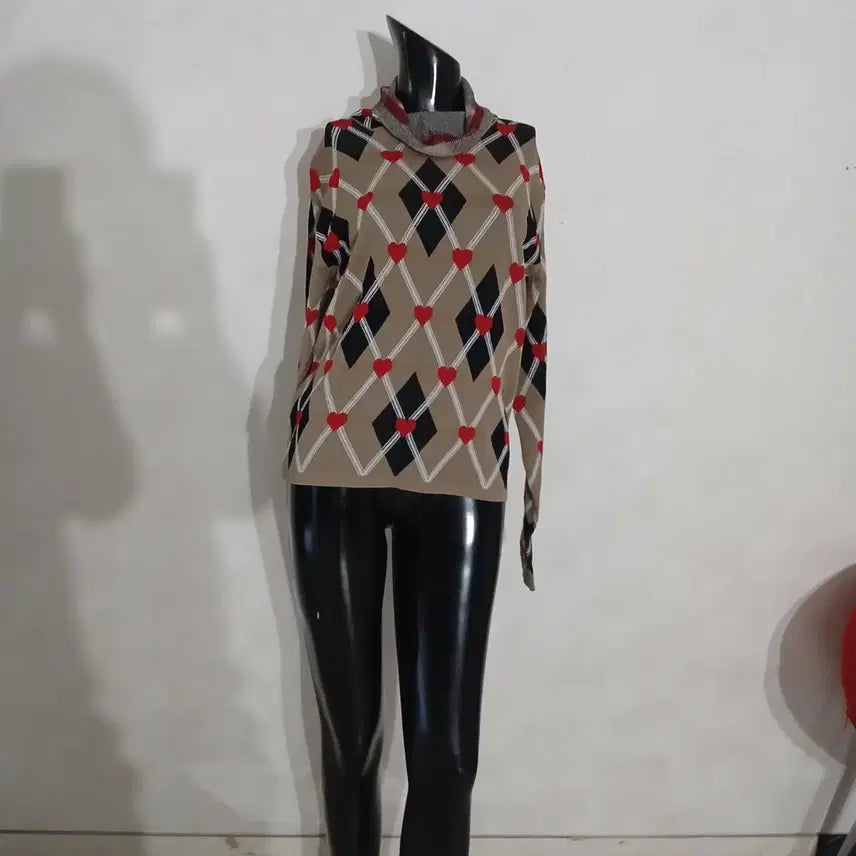 [BUNJANG] MSGM Pattern Loose Turtle Knit / 023 MSGM 패턴 루즈 터들 니트