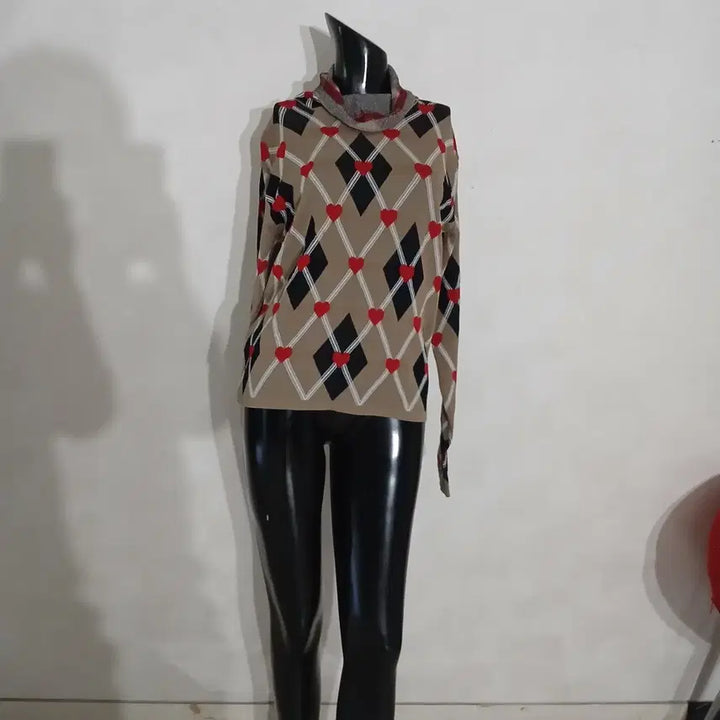 [BUNJANG] MSGM Pattern Loose Turtle Knit / 023 MSGM 패턴 루즈 터들 니트