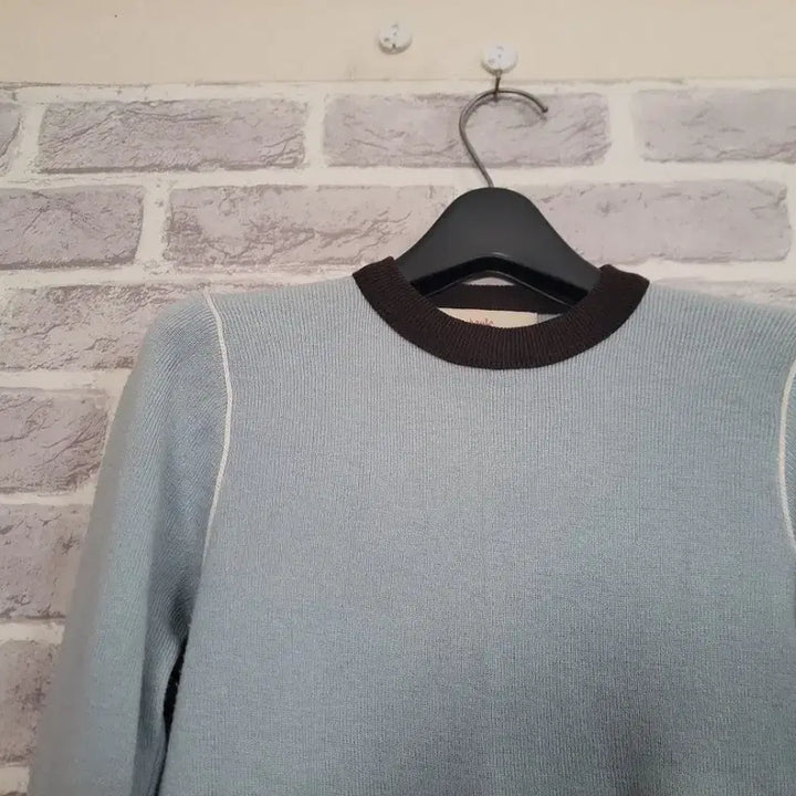 [BUNJANG] Haula Blue Ribbed Knit Top / 원더플레이스 haula 블루 골지니트/알뜰한여우