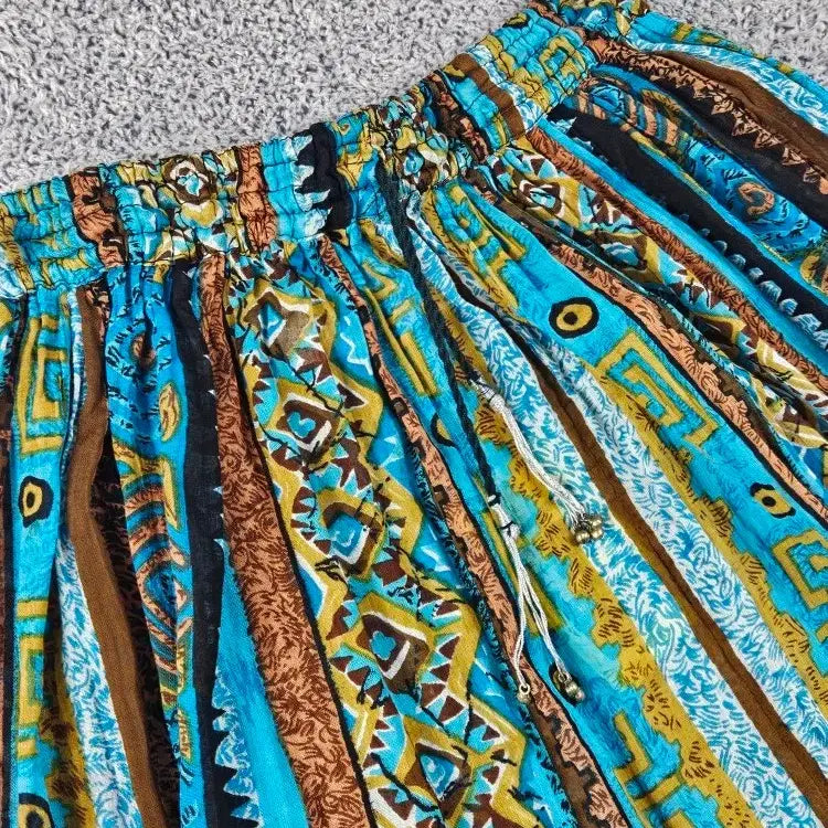 [BUNJANG] PINCH Ethnic Bohemian Pattern Vintage Long Skirt (One Size) / 빈티지 롱 스커트 ( OS ) / 12149