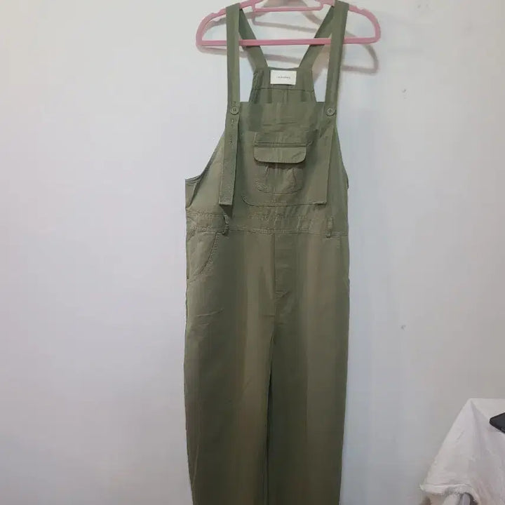 [BUNJANG] Rassong Khaki Overalls / 라쏭 카키색 멜빵 바지