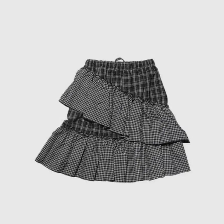 [BUNJANG] In &amp; Yang In Harmony Check Skirt with Frills / 인앤양인하모니 스커트 체크 치마 프릴