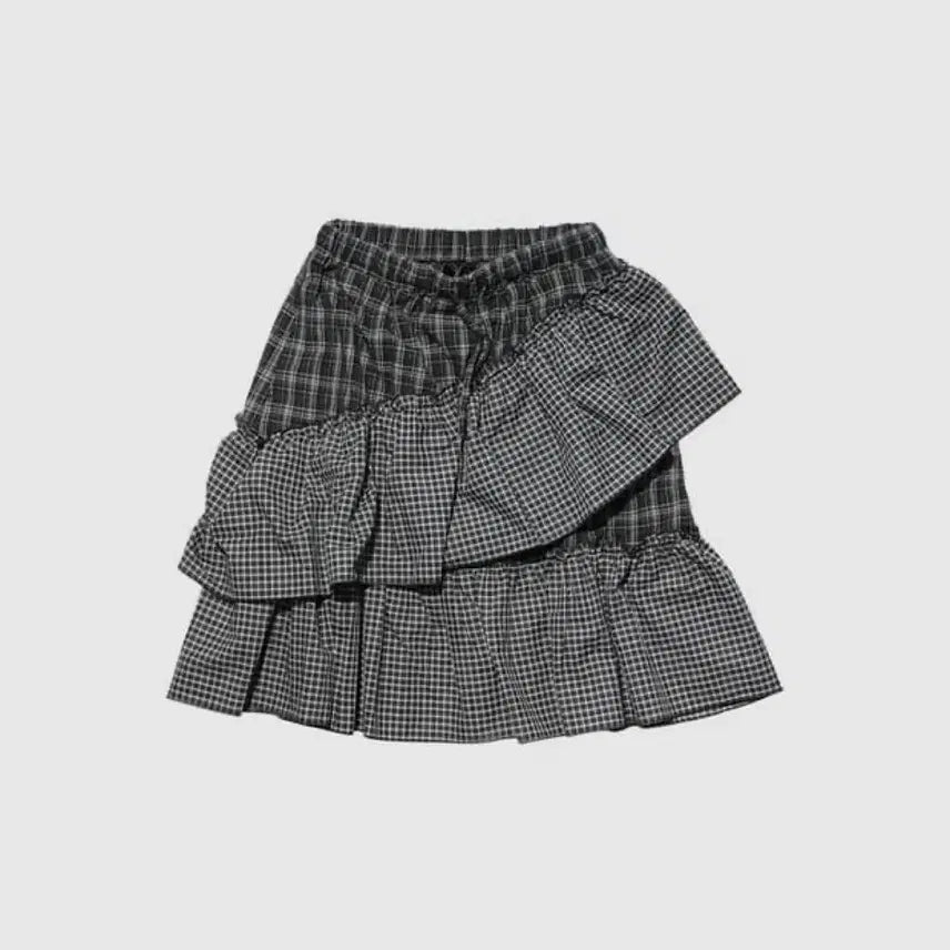 [BUNJANG] In &amp; Yang In Harmony Check Skirt with Frills / 인앤양인하모니 스커트 체크 치마 프릴