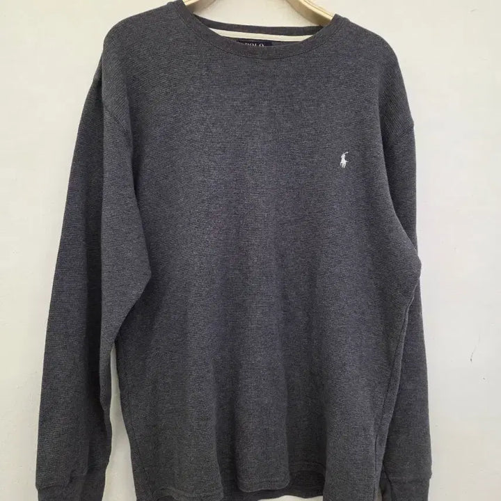 [BUNJANG] Polo Ralph Lauren Gray Waffle Long Sleeve T-Shirt / 폴로 그레이 와플 긴팔티