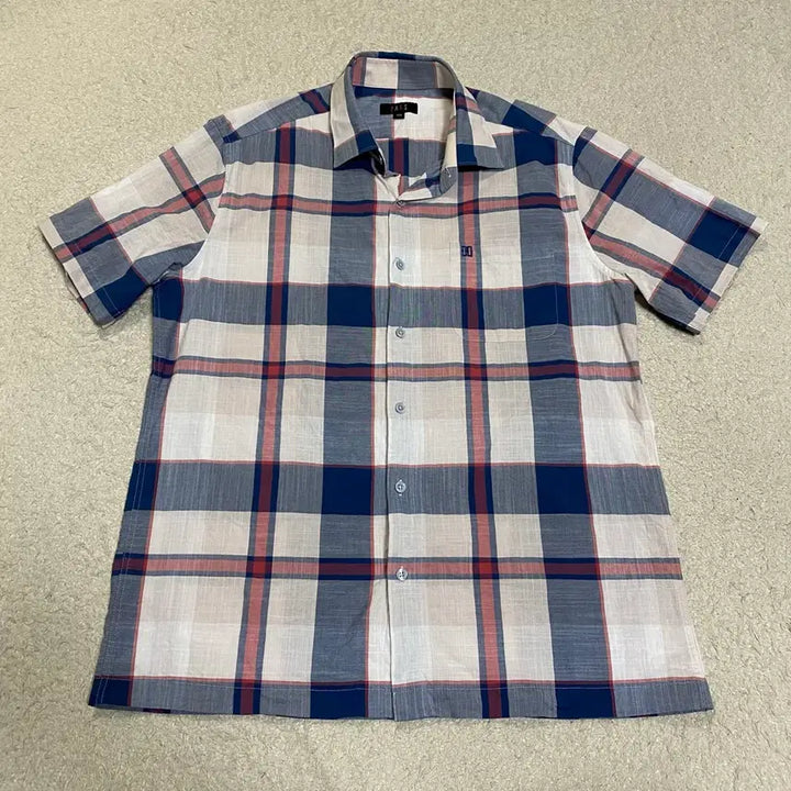 [BUNJANG] Daks Check Short Sleeve Shirt (Size 105) / 닥스 체크 반팔 셔츠 105